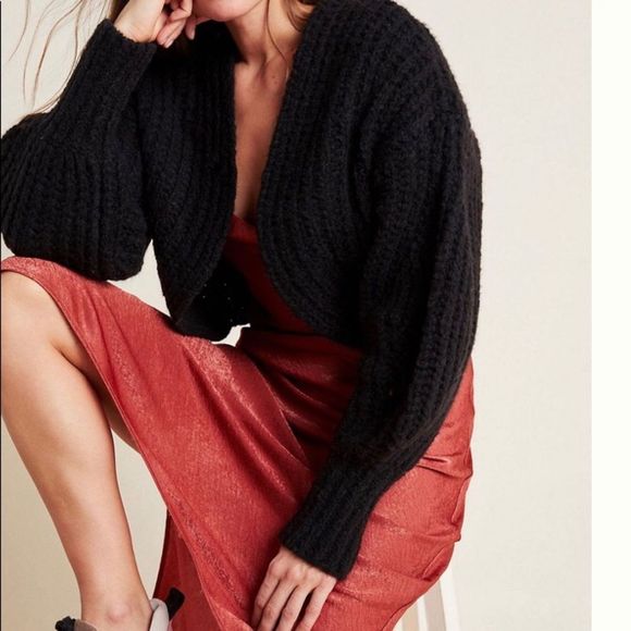 NWOT Anthropologie Rae cropped cardigan size XSP - Picture 1 of 8